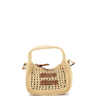 Miu Miu Wander Hobo Raffia Mini