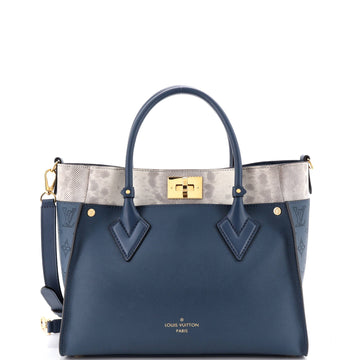 Louis Vuitton On My Side Tote Mahina Leather and Karung MM