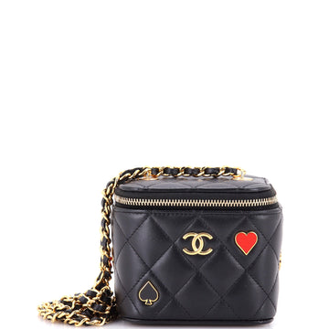 Chanel Coco Casino Vanity Case with Chain Quilted Lambskin Mini