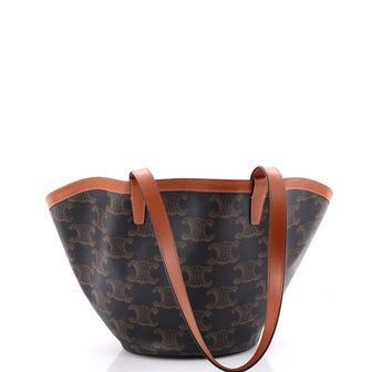 Celine Couffin Bag Triomphe Coated Canvas Medium