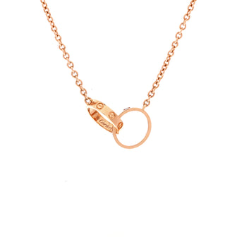 Cartier Love Interlocking Necklace 18K Rose Gold