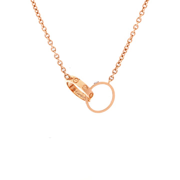 Cartier Love Interlocking Necklace 18K Rose Gold