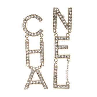 Chanel CHA-NEL Drop Earrings Metal with Crystals