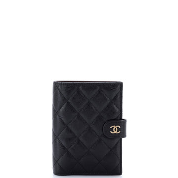 Chanel CC Passport Holder Quilted Caviar