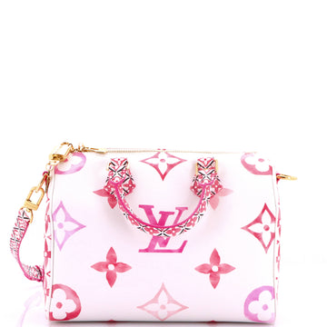 Louis Vuitton Speedy Bandouliere Bag By The Pool Monogram Watercolor Giant 25