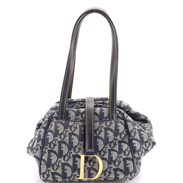 Christian Dior Vintage Bowler Bag Diorissimo Canvas Small