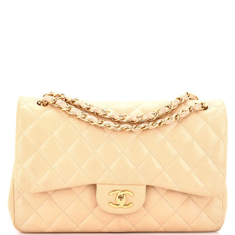 Chanel Classic Double Flap Bag Quilted Lambskin Jumbo