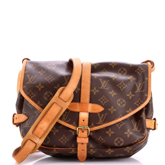 Louis Vuitton Saumur Handbag Monogram Canvas 30