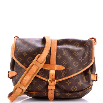 Louis Vuitton Saumur Handbag Monogram Canvas 30