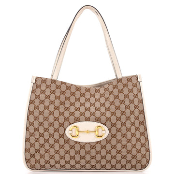 Gucci Horsebit 1955 Tote GG Canvas with Leather Medium
