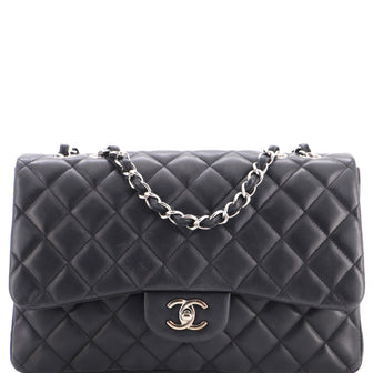 Chanel Classic Single Flap Bag Quilted Lambskin Jumbo