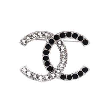 Chanel CC Brooch Metal with Crystals