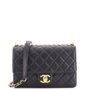Chanel Chic Pearls Flap Bag Quilted Lambskin Small