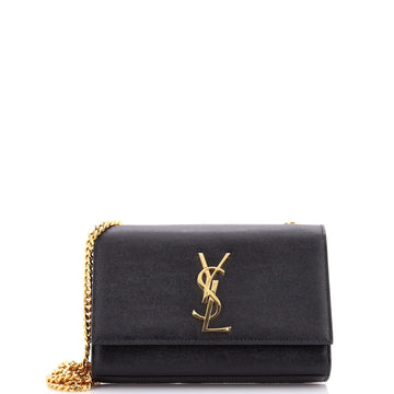 Saint Laurent Classic Monogram Crossbody Bag Grainy Leather Small
