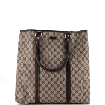 Gucci Joy Tote GG Coated Canvas with Leather Large
