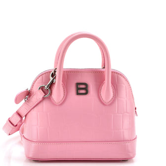 Balenciaga Ville Bag Crocodile Embossed Leather XXS