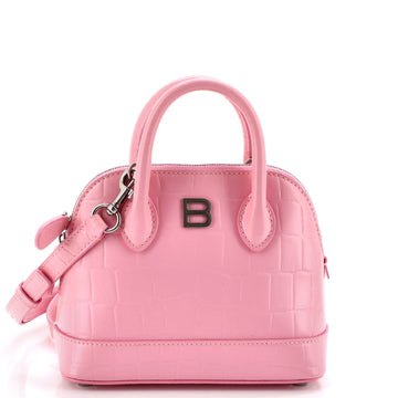 Balenciaga Ville Bag Crocodile Embossed Leather XXS