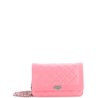 Chanel Boy Wallet on Chain Quilted Lambskin