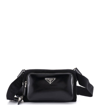 Prada Zip Around Front Pocket Belt Bag Re-Nylon with Leather