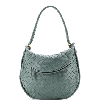 Bottega Veneta Gemelli Shoulder Bag Intrecciato Leather Medium