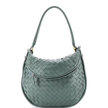 Bottega Veneta Gemelli Shoulder Bag Intrecciato Leather Medium