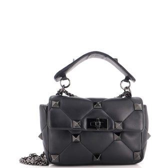 Valentino Garavani Roman Stud Flap Bag Quilted Leather Medium