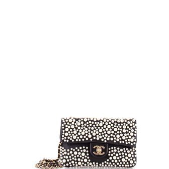 Chanel Paris-Dubai Pearly Flap Bag Pearl Embellished Leather Mini