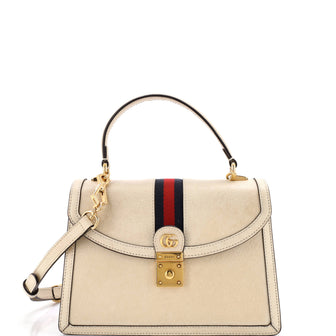 Gucci Ophidia Flap Top Handle Bag Leather Small