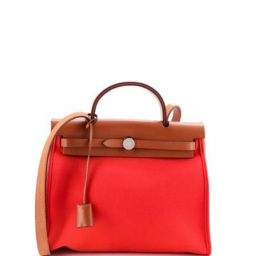 Hermes Herbag Zip Leather and Toile 31