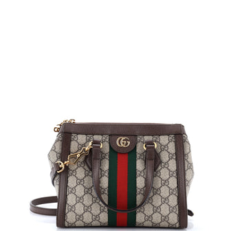 Gucci Ophidia Top Handle Tote GG Coated Canvas Small