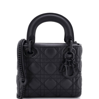 Christian Dior Ultra Matte Lady Dior Chain Bag Cannage Quilt Calfskin Mini