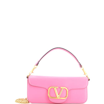 Valentino Garavani VLogo Loco Flap Shoulder Bag Leather Medium