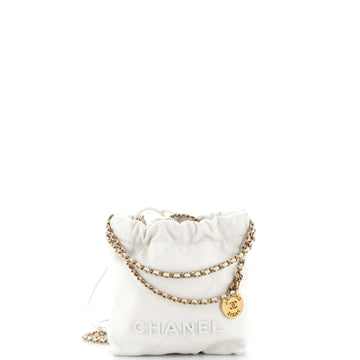 Chanel 22 Chain Hobo Quilted Caviar Mini