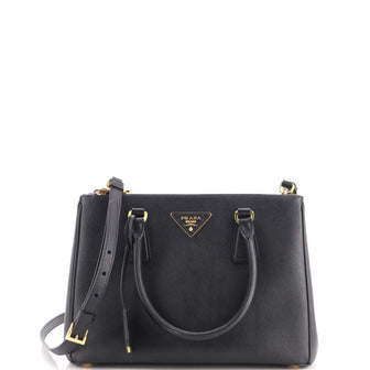 Prada Galleria Double Zip Tote Saffiano Leather Small