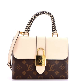 Louis Vuitton Braided Handle Locky Handbag Monogram Canvas with Leather BB
