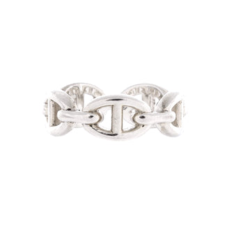Hermes Chaine d'Ancre Enchainee Ring Sterling Silver Small