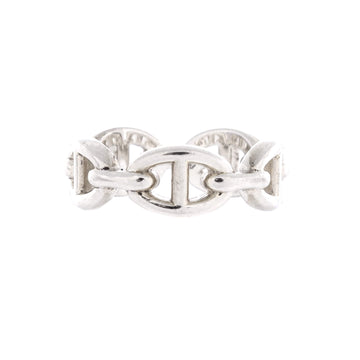 Hermes Chaine d'Ancre Enchainee Ring Sterling Silver Small