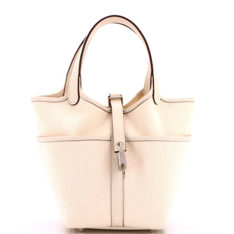 Hermes Cargo Picotin Lock Bag Canvas and Swift PM