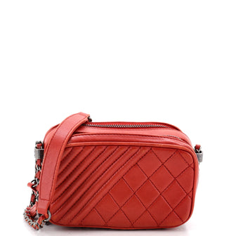 Chanel Coco Boy Camera Bag Quilted Leather Mini