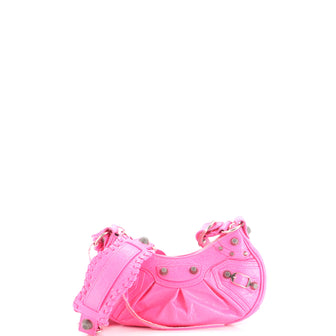 Balenciaga Le Cagole Giant Studs Shoulder Bag Leather XS
