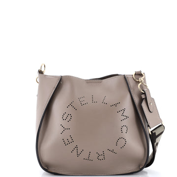 Stella McCartney Logo Crossbody Bag Perforated Faux Leather Mini