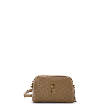Saint Laurent Gaby Zipped Pouch Crossbody Quilted Leather