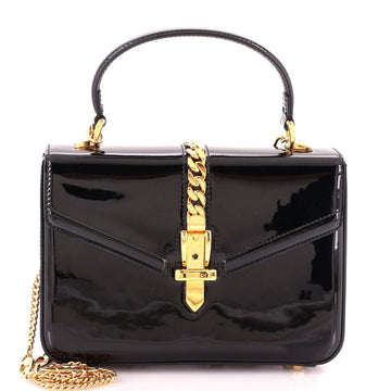 Gucci Sylvie 1969 Top Handle Bag Patent Mini