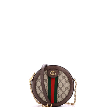 Gucci Ophidia Round Shoulder Bag GG Coated Canvas Mini