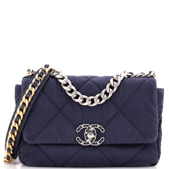 Chanel 19 Flap Bag Quilted Canvas Medium