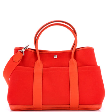 Hermes Garden Party Pockets Tote Toile and Leather 36