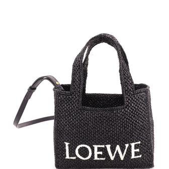 Loewe Paula's Ibiza Logo Convertible Tote Raffia Small