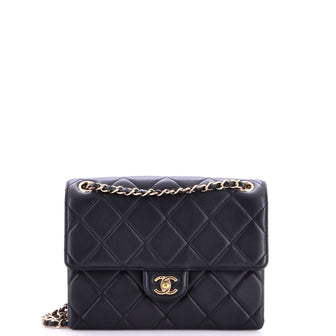 Chanel Square Compartment Flap Bag Quilted Lambskin