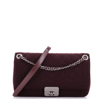 Chanel Chic With Me Flap Bag Quilted Jersey Large
