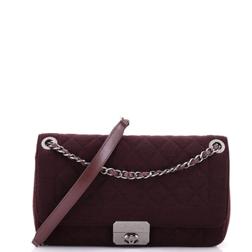 Chanel Chic With Me Flap Bag Quilted Jersey Large